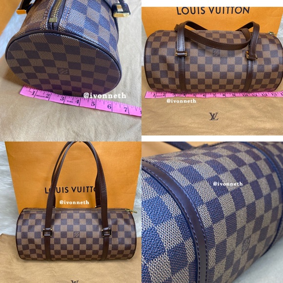 2 BAG SET 2 Louis Vuitton Damier Ebene Papillon 30 Roll Bag and Mini Bag Set - Picture 15 of 15
